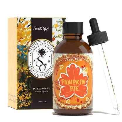 SoulOrigin Pumpkin Pie Essential Oil 120ml – Cozy Fall Fragrance for Diffusers & DIY