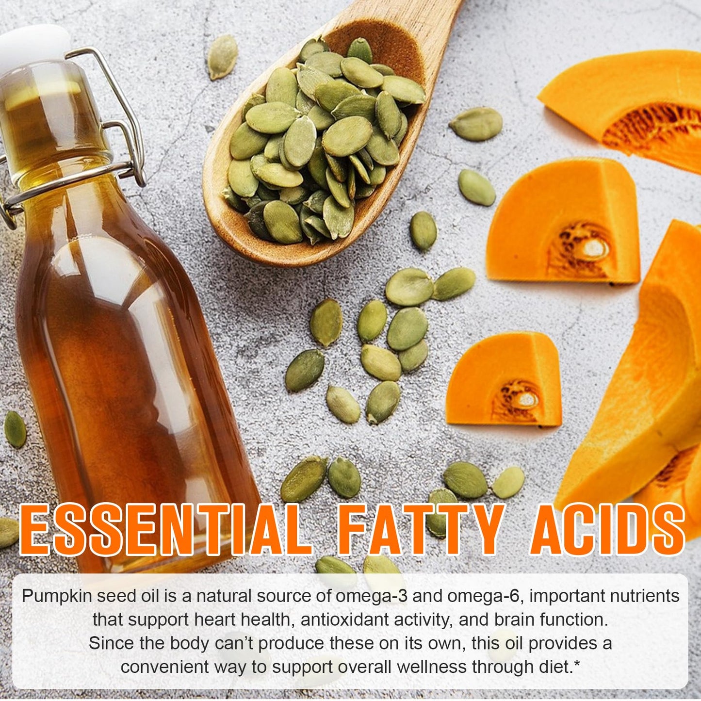 Pumpkin Seed Oil with Saw Palmetto - 3000mg Per Serving, 300 Softgels - Cold Pressed, Pure Virgin Oil, Essential Fatty Acids & Phytosterols - Supports Hair, Urinary, Bladder & Prostate Health, Non-GMO