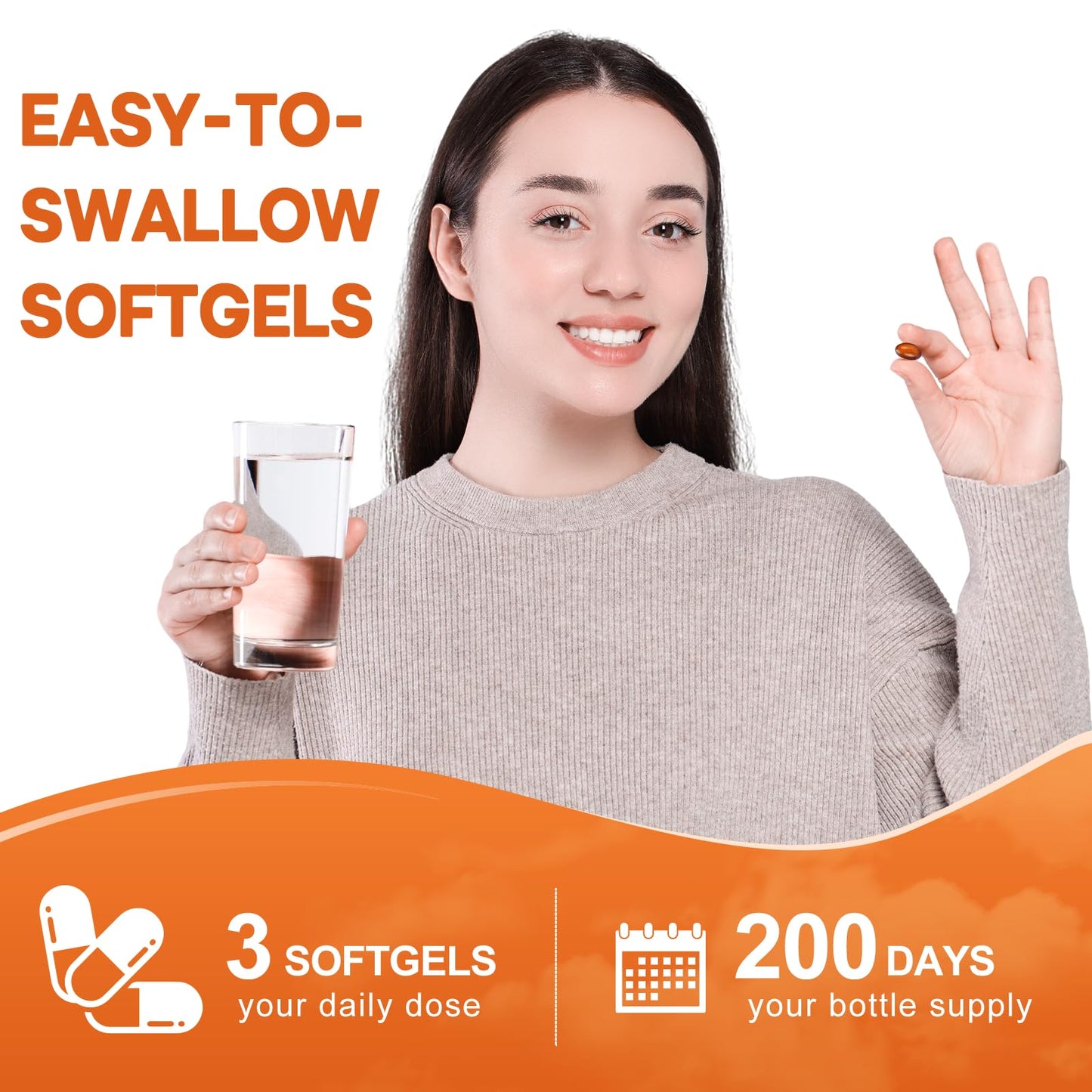 BEWORD Pumpkin Seed Oil with Saw Palmetto – 3000mg per Serving, 600 Softgels
