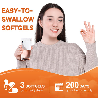 BEWORD Pumpkin Seed Oil with Saw Palmetto – 3000mg per Serving, 600 Softgels