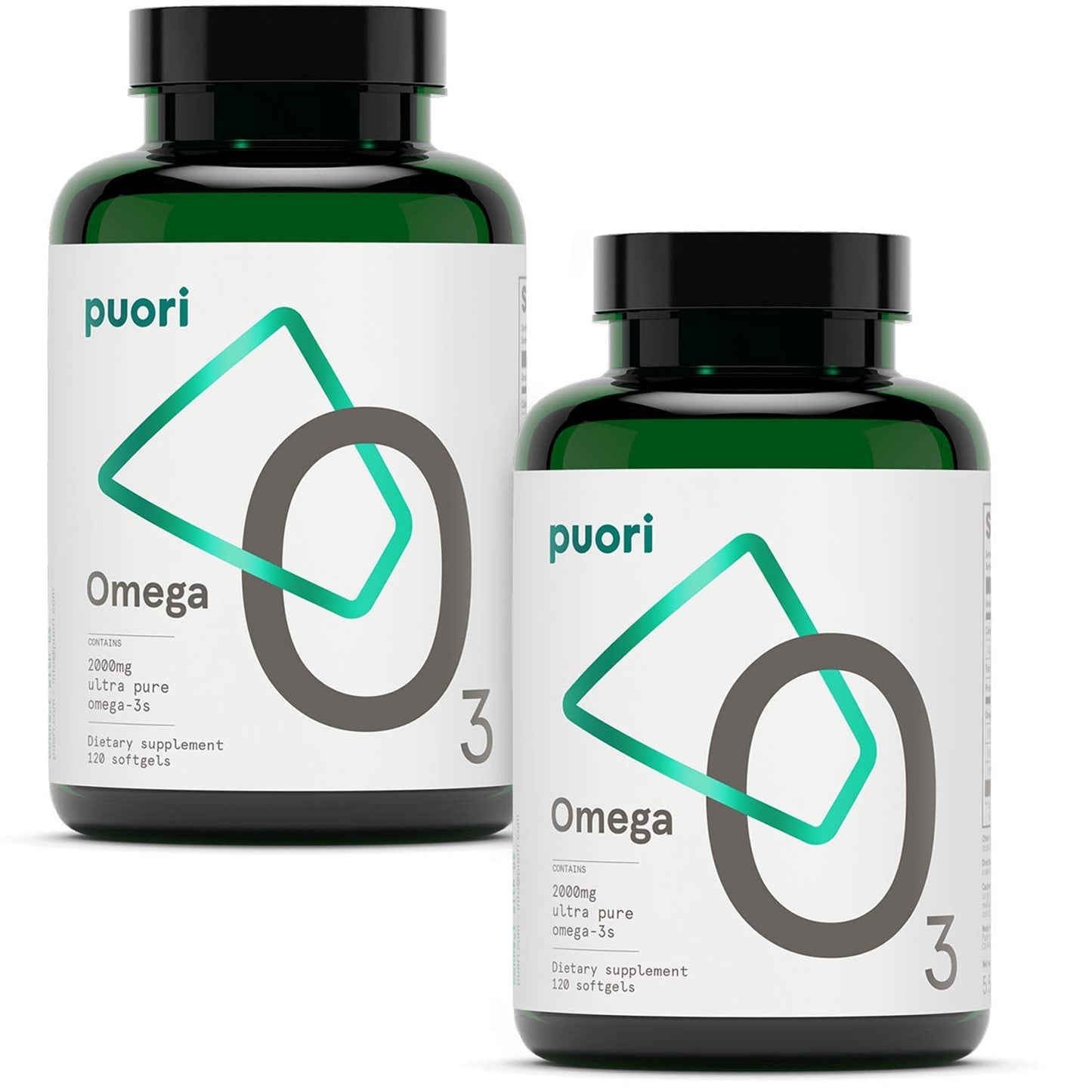 Puori O3 Omega-3 Fish Oil — Burpless, Wild-Caught, 2000mg Omega-3 (EPA 1250mg / DHA 500mg), 240 Softgels, IFOS Certified