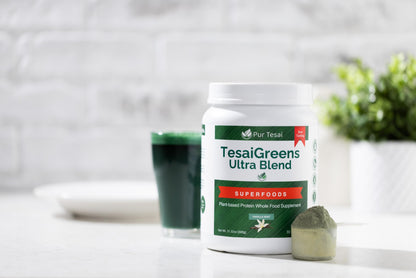 Pur Tesai TesaiGreens Ultra Blend Superfood Powder – Plant-Based Nutrition, 16g Protein, 7B Probiotics