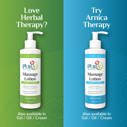 PURA 1st Wellness Professional Massage Lotion 8oz – Unscented, Hypoallergenic