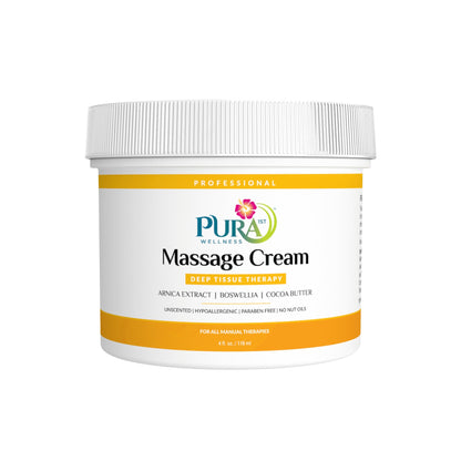PURA 1st Wellness Deep Tissue Massage Cream - 4oz, Unscented for Physical Therapy