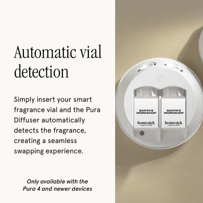 Pura & Homesick Home Scent Refill – Santa’s Workshop (2 Pack) – Smart Air Diffuser