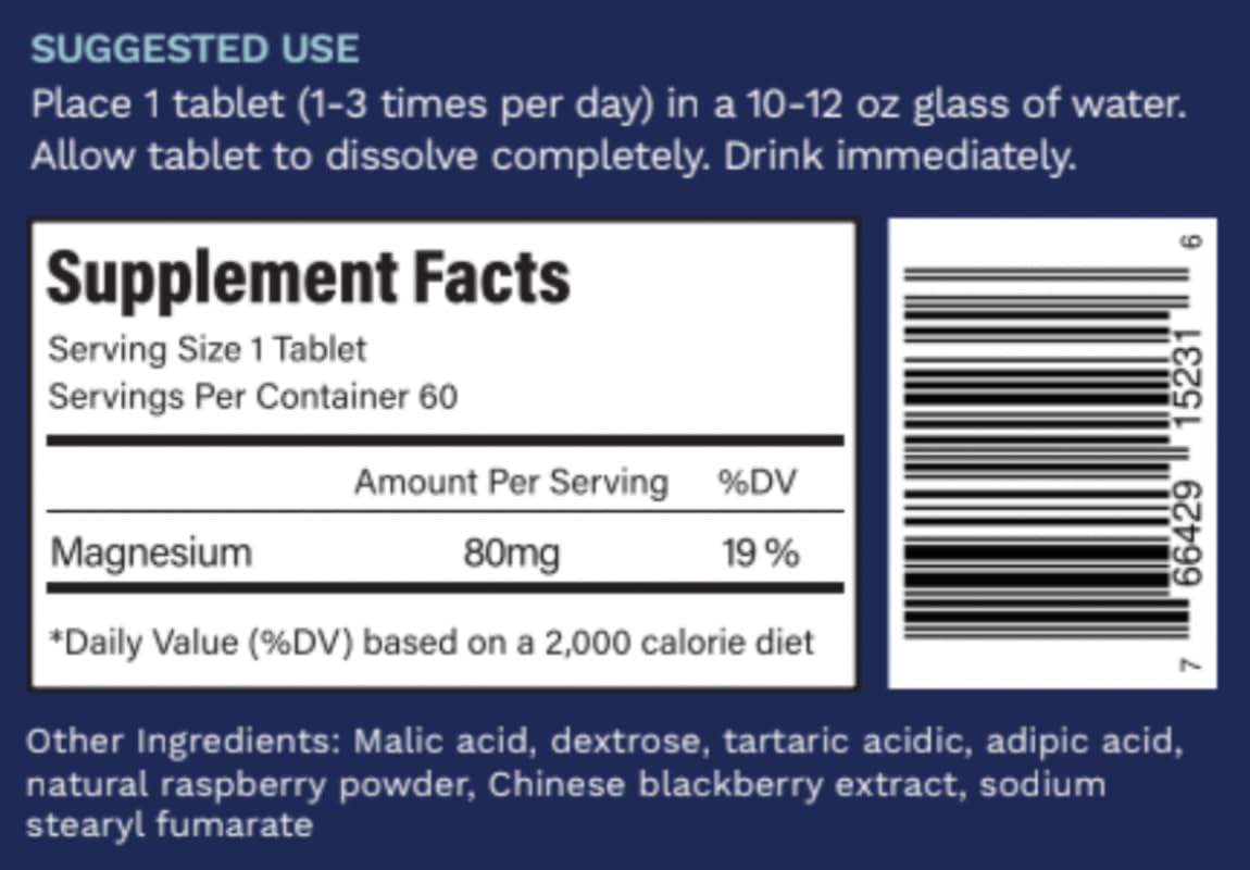 Purative H2 Ultra+ Hydrogen Water Tablets – Raspberry, 60 Servings