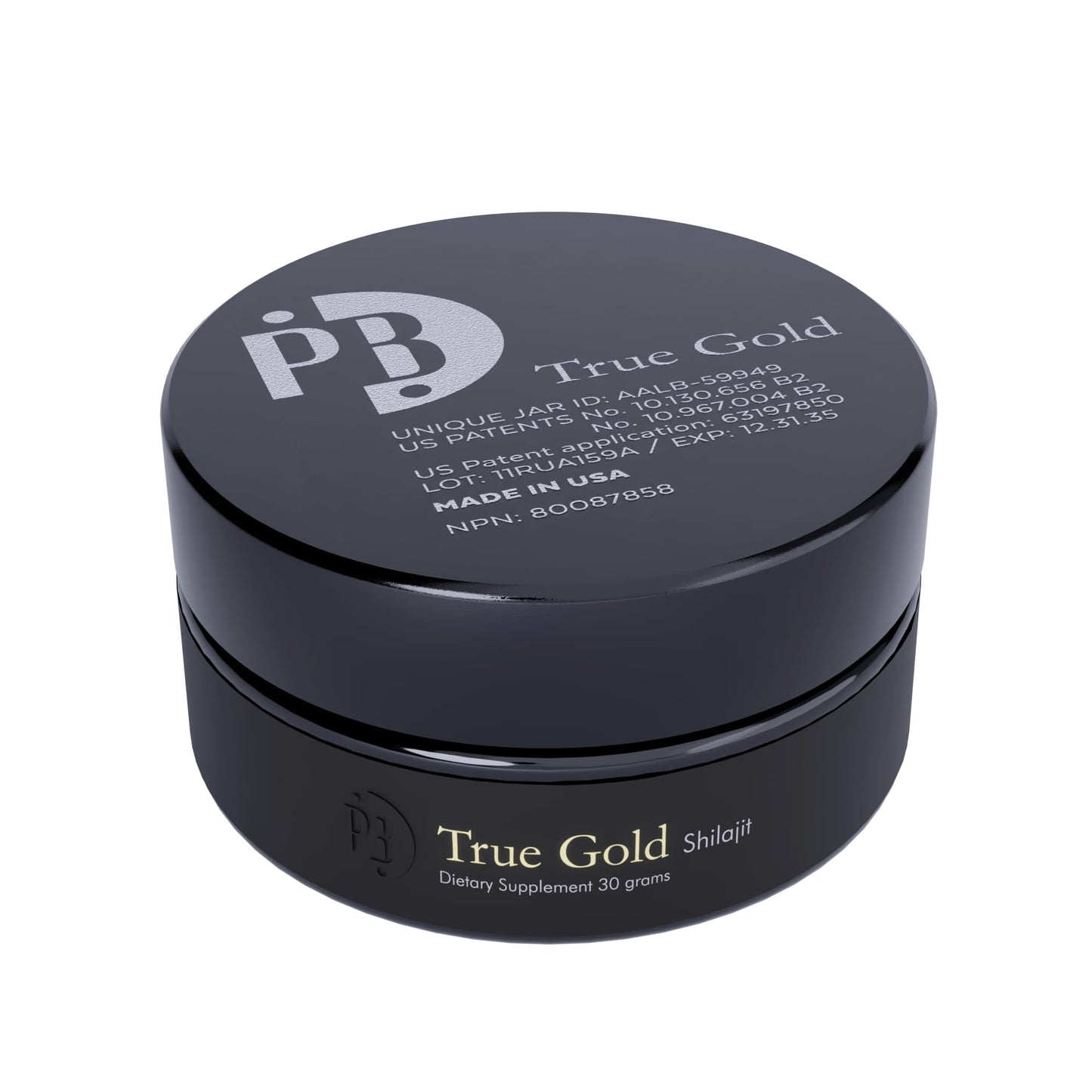 Pürblack Live Resin Pure Gold Shilajit – Organic Shilajit with 80+ Minerals | USA Made, 60 Servings