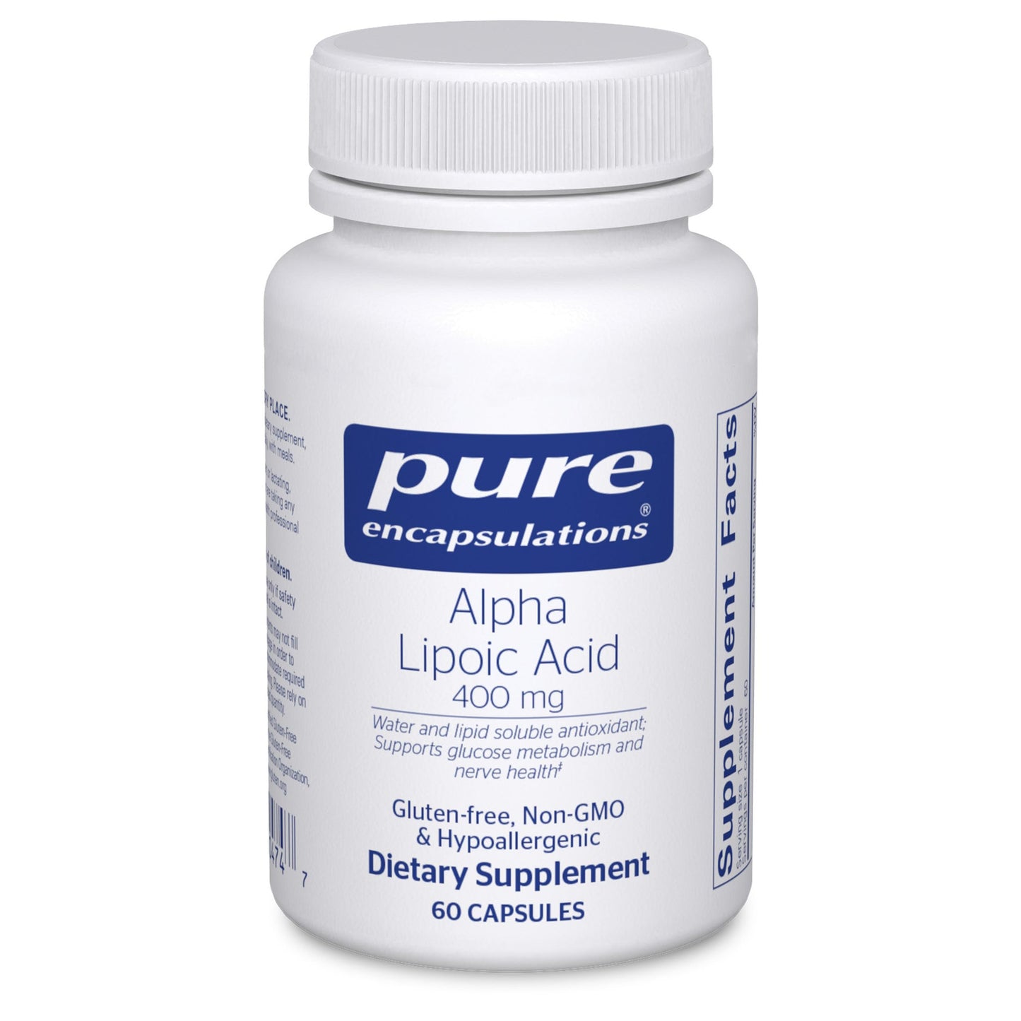 Pure Encapsulations Alpha Lipoic Acid 400 mg | 60 Capsules | Antioxidant Support, Nerve & Cardiovascular Health, Carbohydrate Metabolism