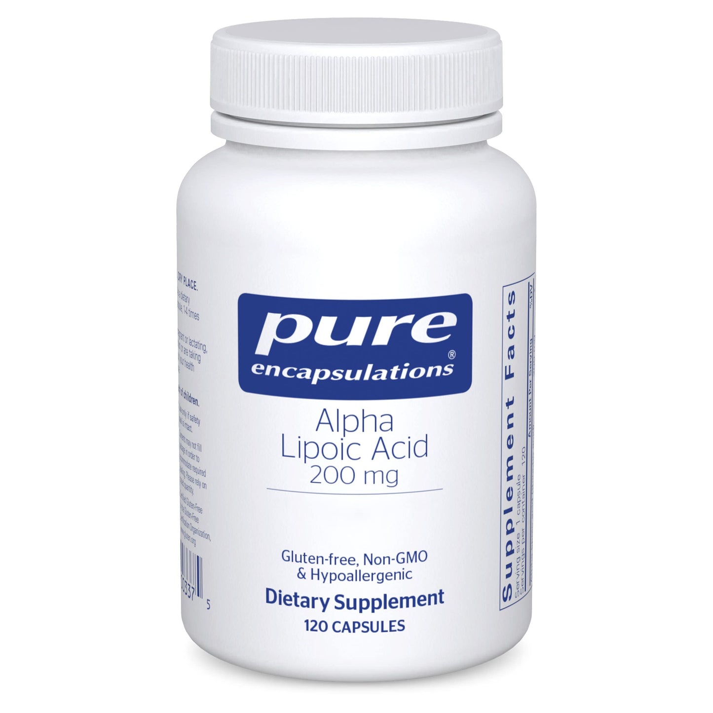 Pure Encapsulations Alpha Lipoic Acid 200 mg — 120 Capsules | Liver & Nerve Support (Vegan, Non-GMO)