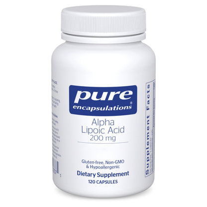 Pure Encapsulations Alpha Lipoic Acid 200 mg — 120 Capsules | Liver & Nerve Support (Vegan, Non-GMO)