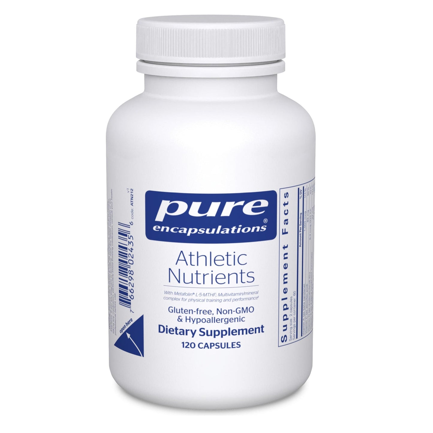 Pure Encapsulations Athletic Nutrients | Multivitamin & Mineral Complex for Exercise Performance | 120 Capsules