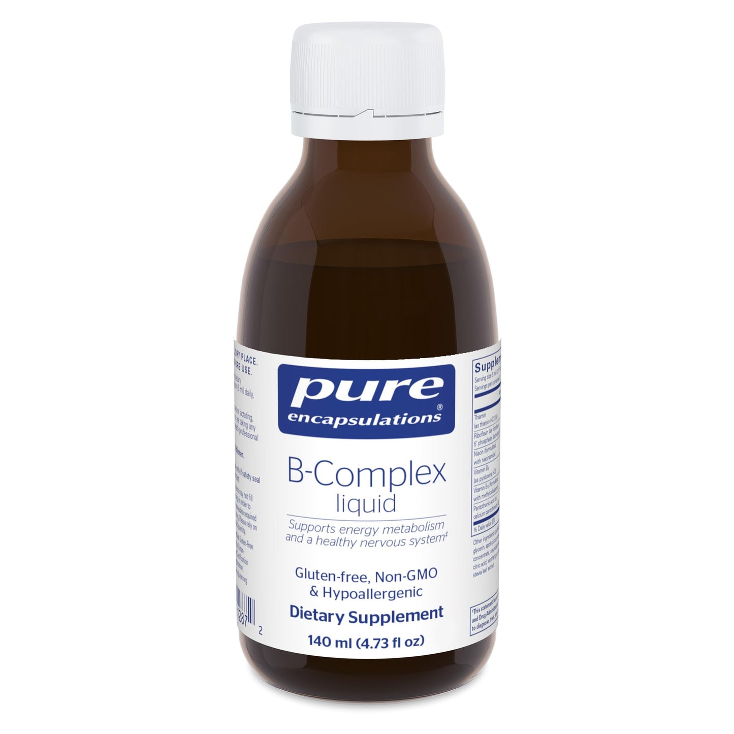 Pure Encapsulations B-Complex Liquid | Liquid Vitamin B Complex for Nerve & Energy Metabolism | Gluten Free & Vegetarian