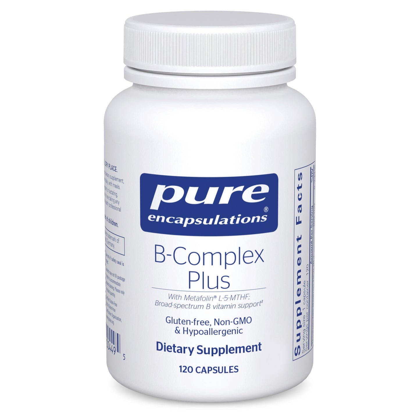 Pure Encapsulations B-Complex Plus – B Vitamins for Nervous System & Cardiovascular Health, Energy & Cognitive Support (120 Capsules)