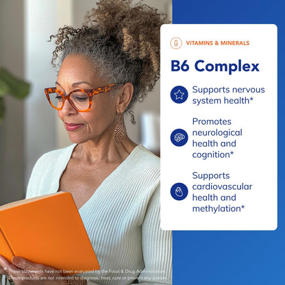 Pure Encapsulations B6 Complex – Supports Nervous System & Brain Health – Non-GMO, Gluten Free – 120 Capsules
