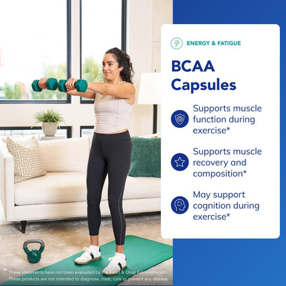 Pure Encapsulations BCAA Capsules – Hypoallergenic BCAA for Muscle Function During Exercise | 250 Capsules
