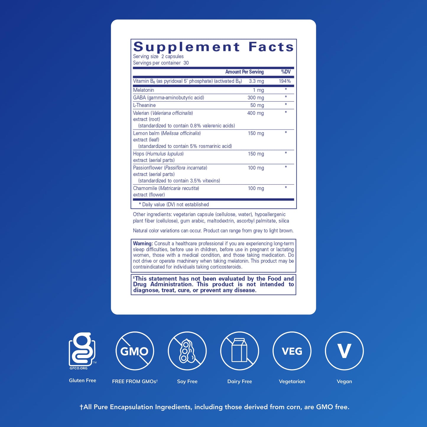 Pure Encapsulations Best-Rest Formula | Restful Sleep & Relaxation | 60 Caps