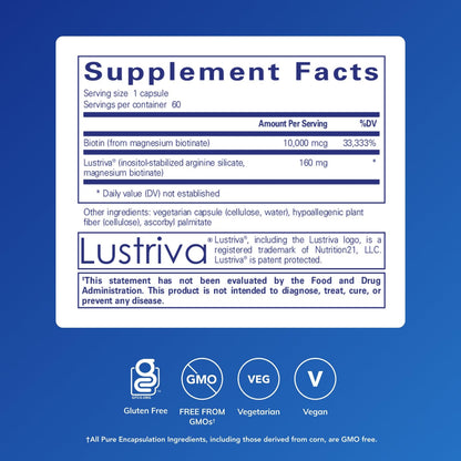 Pure Encapsulations Biotin Complex Hair & Skin | 60 Capsules