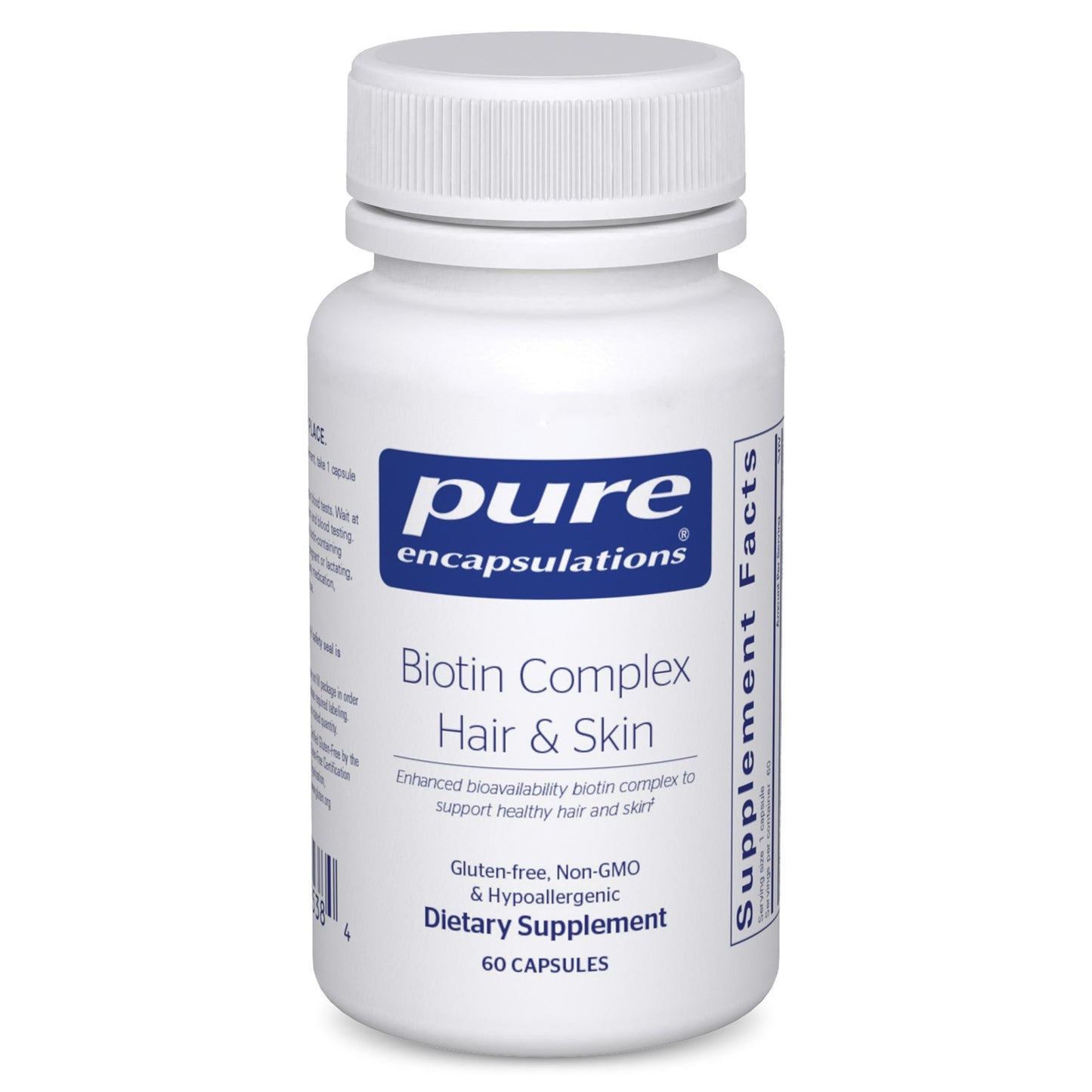 Pure Encapsulations Biotin Complex Hair & Skin | 60 Capsules