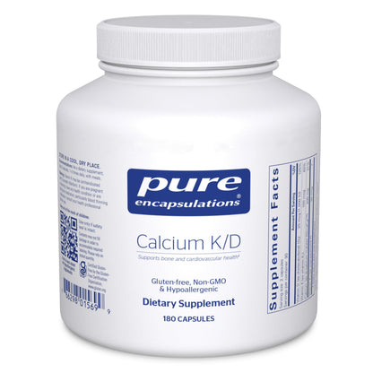 Pure Encapsulations Calcium K/D - Bone Health Support with Vitamin D & K | 180 Capsules