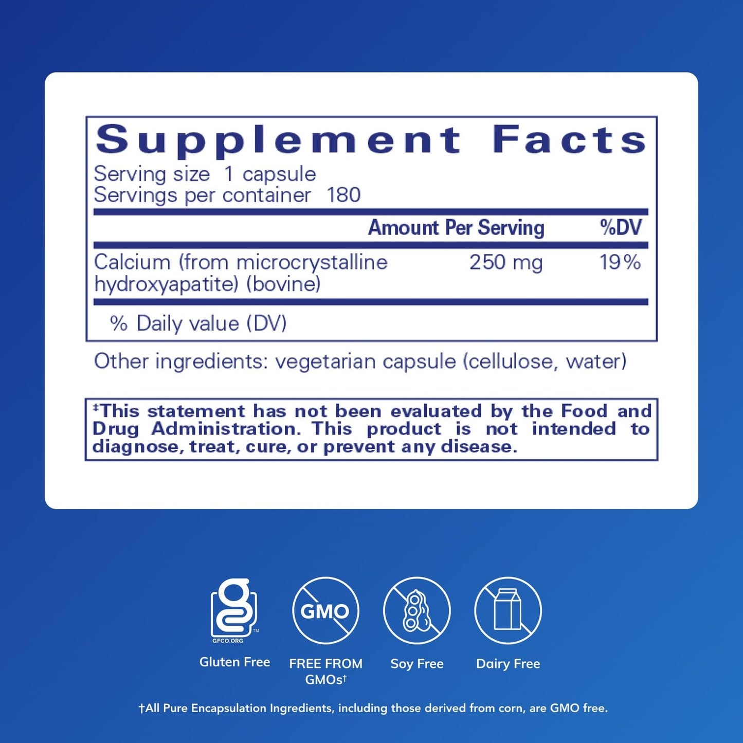 Pure Encapsulations Calcium MCHA | Hypoallergenic Calcium for Bone Health | 180 Capsules
