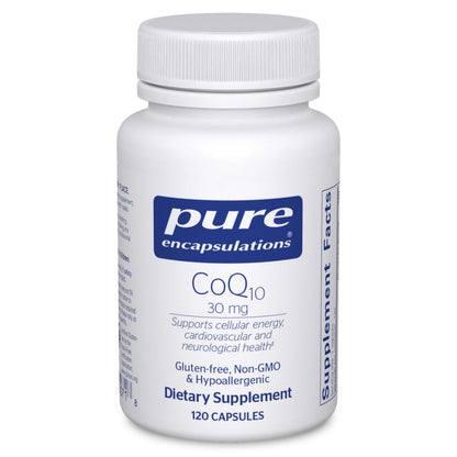 Pure Encapsulations CoQ10 30 mg | Coenzyme Q10 Supplement for Energy, Antioxidant & Cardiovascular Support | 120 Capsules