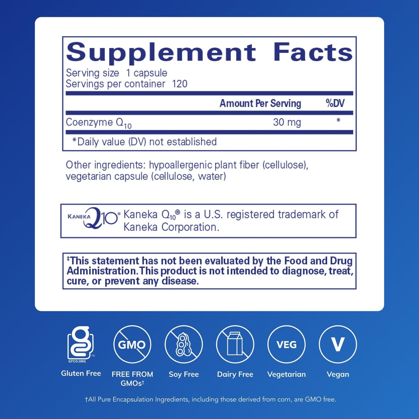 Pure Encapsulations CoQ10 30 mg | Coenzyme Q10 Supplement for Energy, Antioxidant & Cardiovascular Support | 120 Capsules