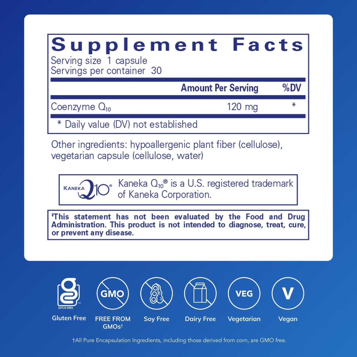 Pure Encapsulations CoQ10 120 mg – Coenzyme Q10 for Heart Health, Energy & Antioxidant Support, 30 Capsules