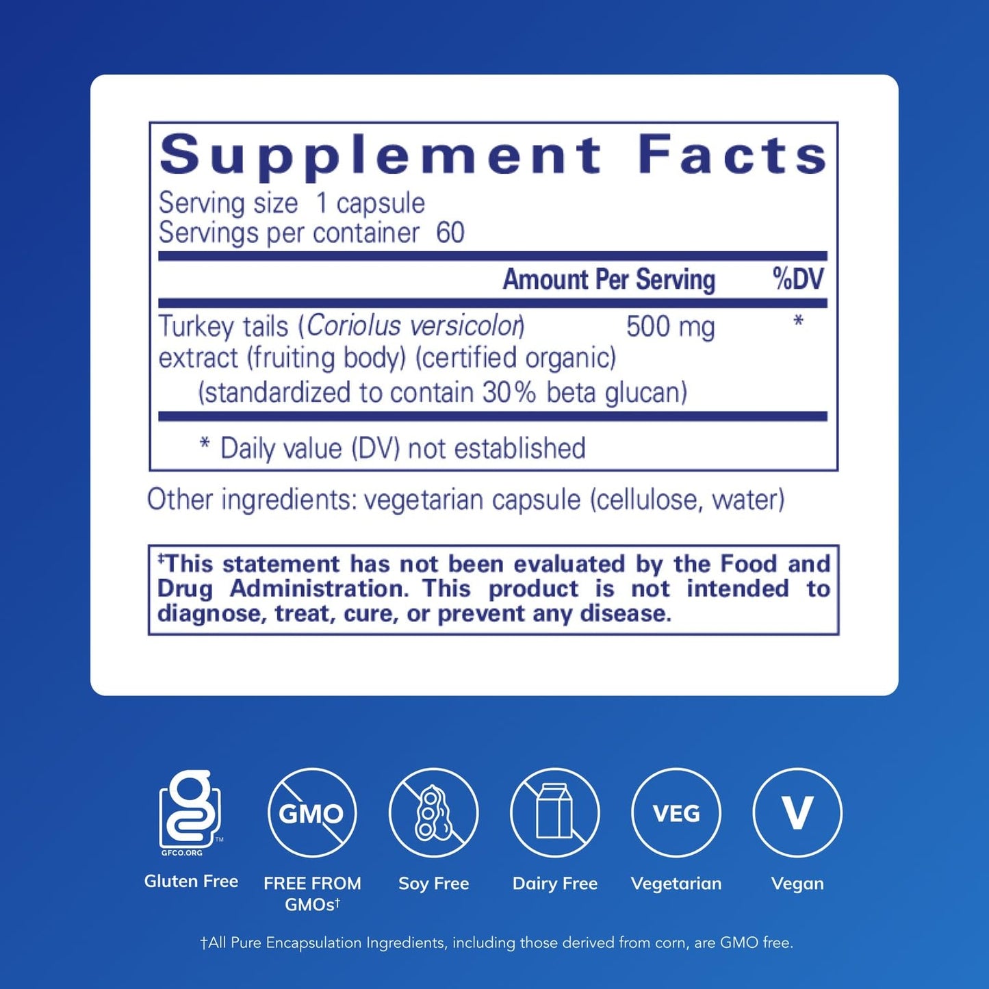 Pure Encapsulations Coriolus Extract | May Support White Blood Cell Function* | 60 Capsules