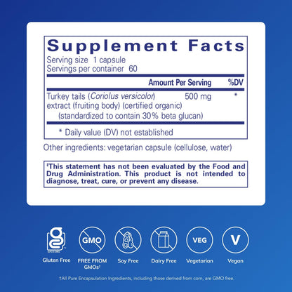 Pure Encapsulations Coriolus Extract | May Support White Blood Cell Function* | 60 Capsules