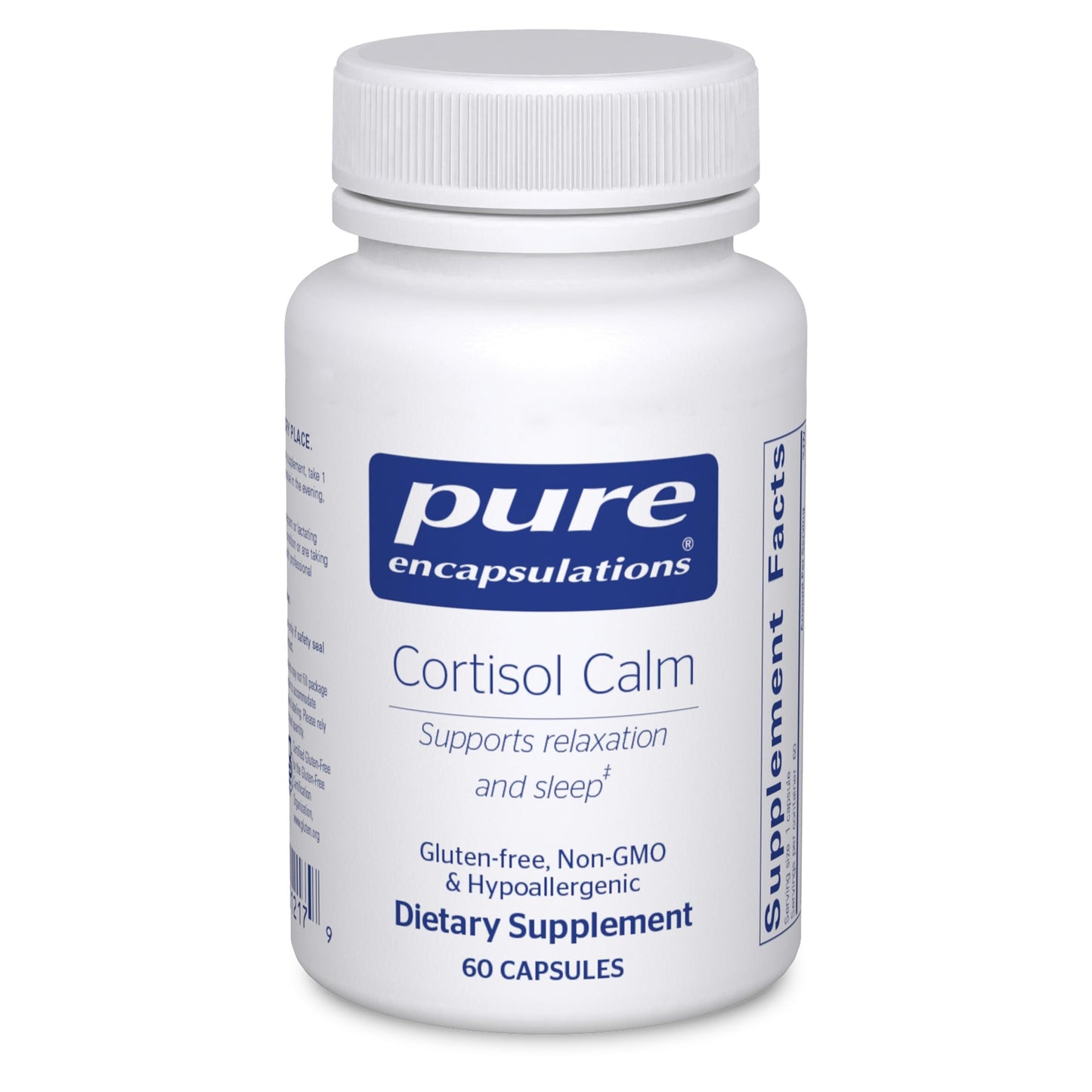 Pure Encapsulations Cortisol Calm with Ashwagandha & L-Theanine — Stress Support & Restful Sleep (60 Capsules)