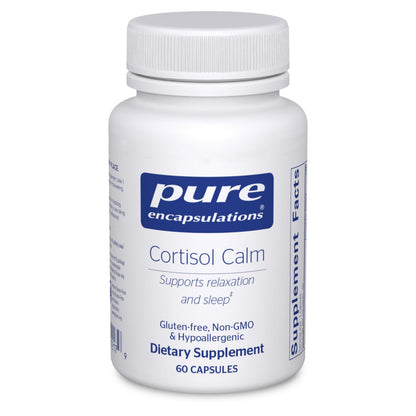 Pure Encapsulations Cortisol Calm with Ashwagandha & L-Theanine — Stress Support & Restful Sleep (60 Capsules)