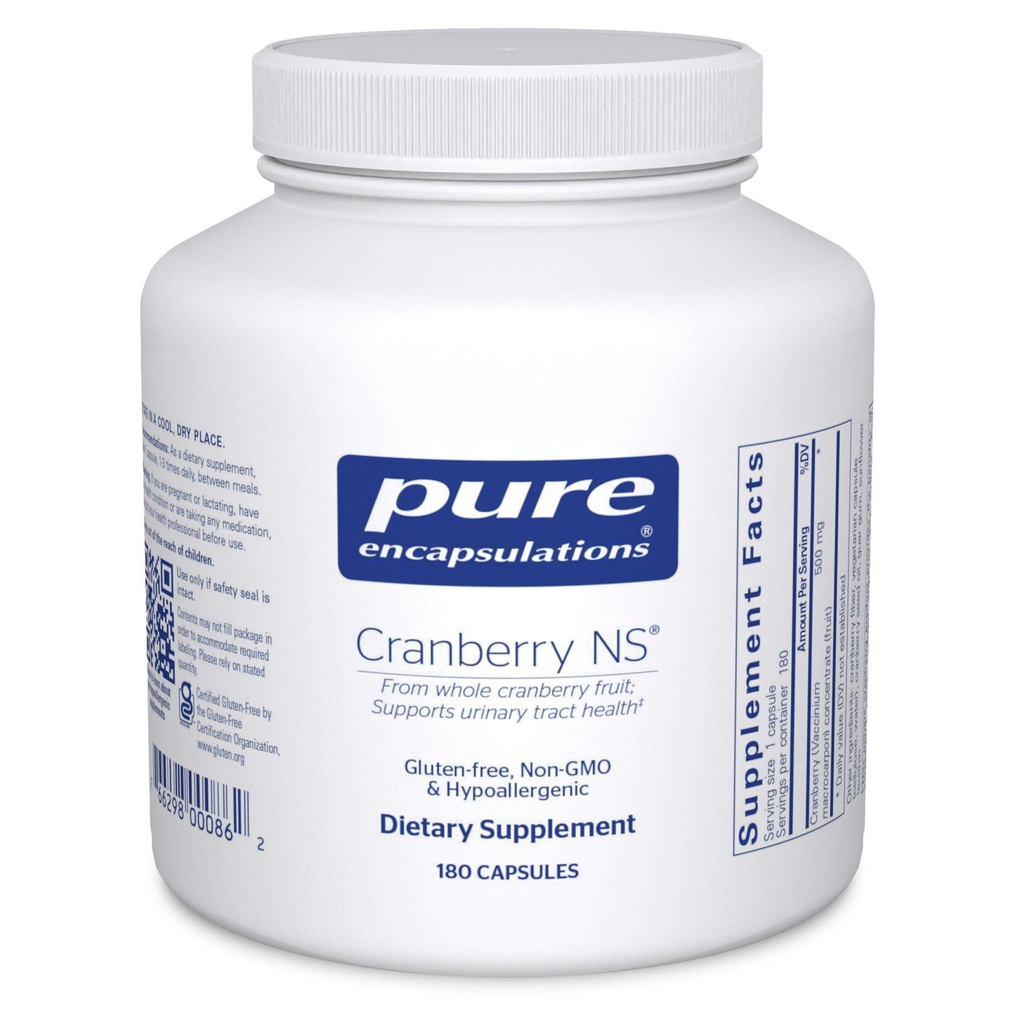 Pure Encapsulations Cranberry NS | Hypoallergenic Urinary Tract Support | 180 Capsules