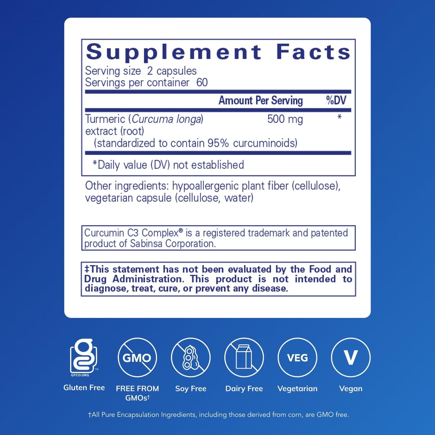 Pure Encapsulations Curcumin 500 mg - Joint & Liver Health Support - Non-GMO & Vegan | 120 Capsules