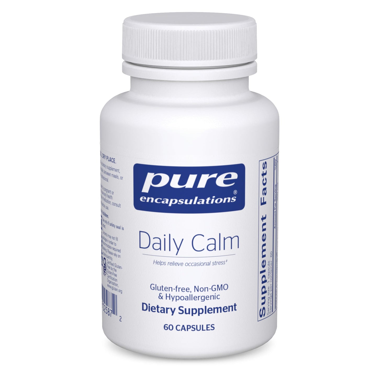 Pure Encapsulations Daily Calm – Vegan Stress & Sleep Support | Ashwagandha, Saffron, GABA & L-Theanine | 60 Capsules