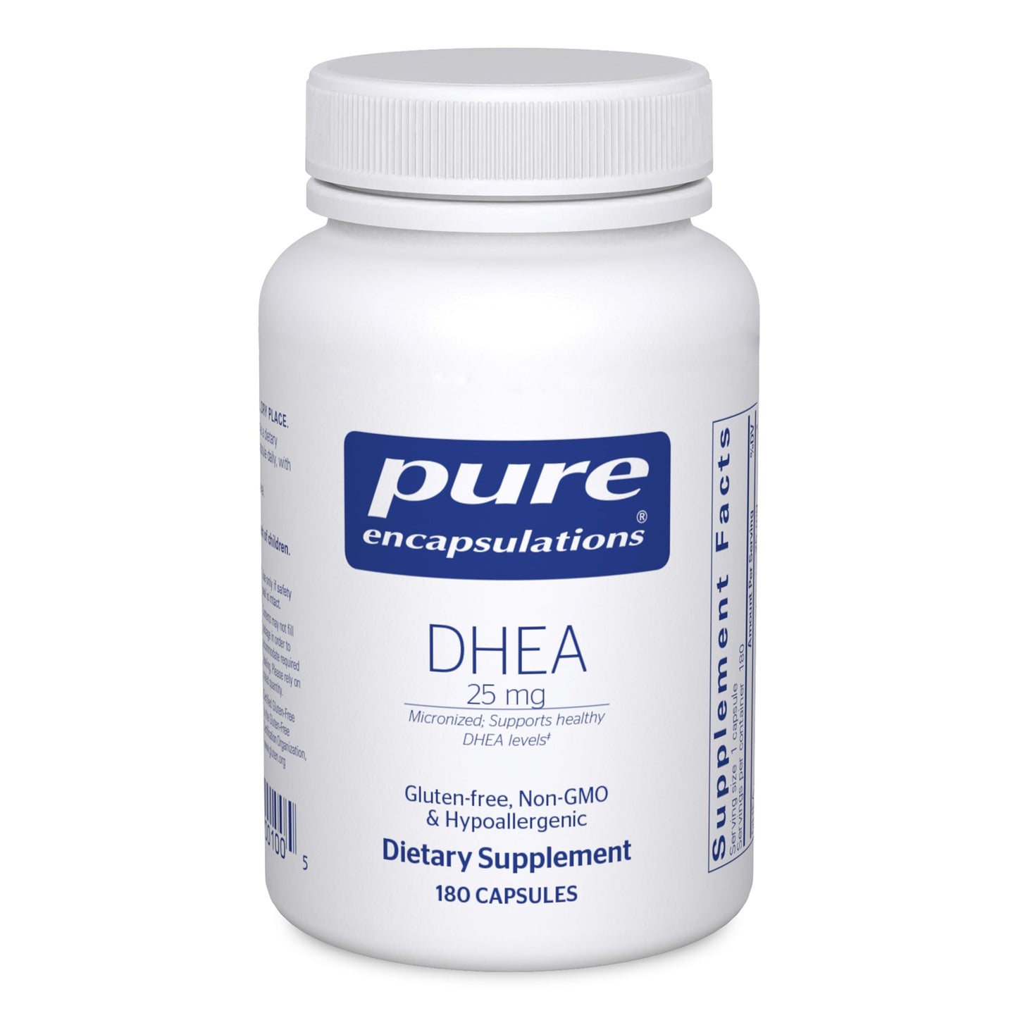 Pure Encapsulations DHEA 25 mg – Micronized DHEA for Immunity, Hormone Balance (180 Capsules)