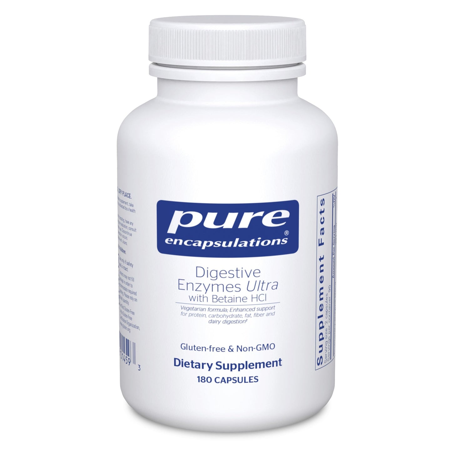 Pure Encapsulations Digestive Enzymes Ultra with Betaine HCl – Vegetarian Digestive Enzyme Supplement (180 Capsules)