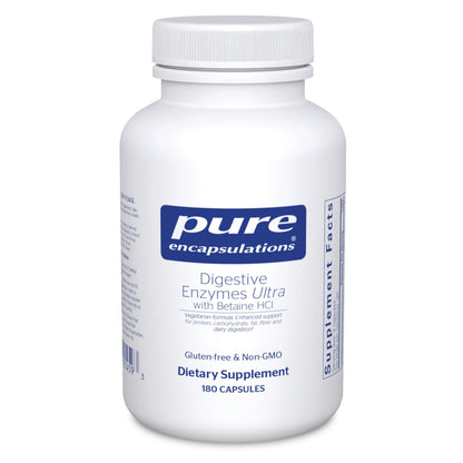 Pure Encapsulations Digestive Enzymes Ultra with Betaine HCl – Vegetarian Digestive Enzyme Supplement (180 Capsules)
