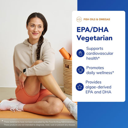 Pure Encapsulations EPA/DHA Vegetarian – Algae-Derived Omega-3, 120 Capsules