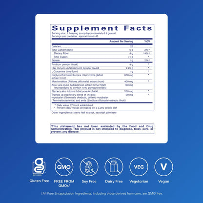 Pure Encapsulations G.I. Fortify – Supports GI Function, Microflora Balance & Cellular Health | Slippery Elm Bark