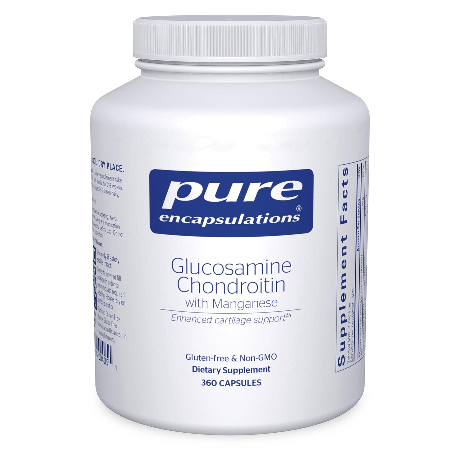 Pure Encapsulations Glucosamine Chondroitin with Manganese – Joint Support, Cartilage Health & Mobility | 360 Capsules