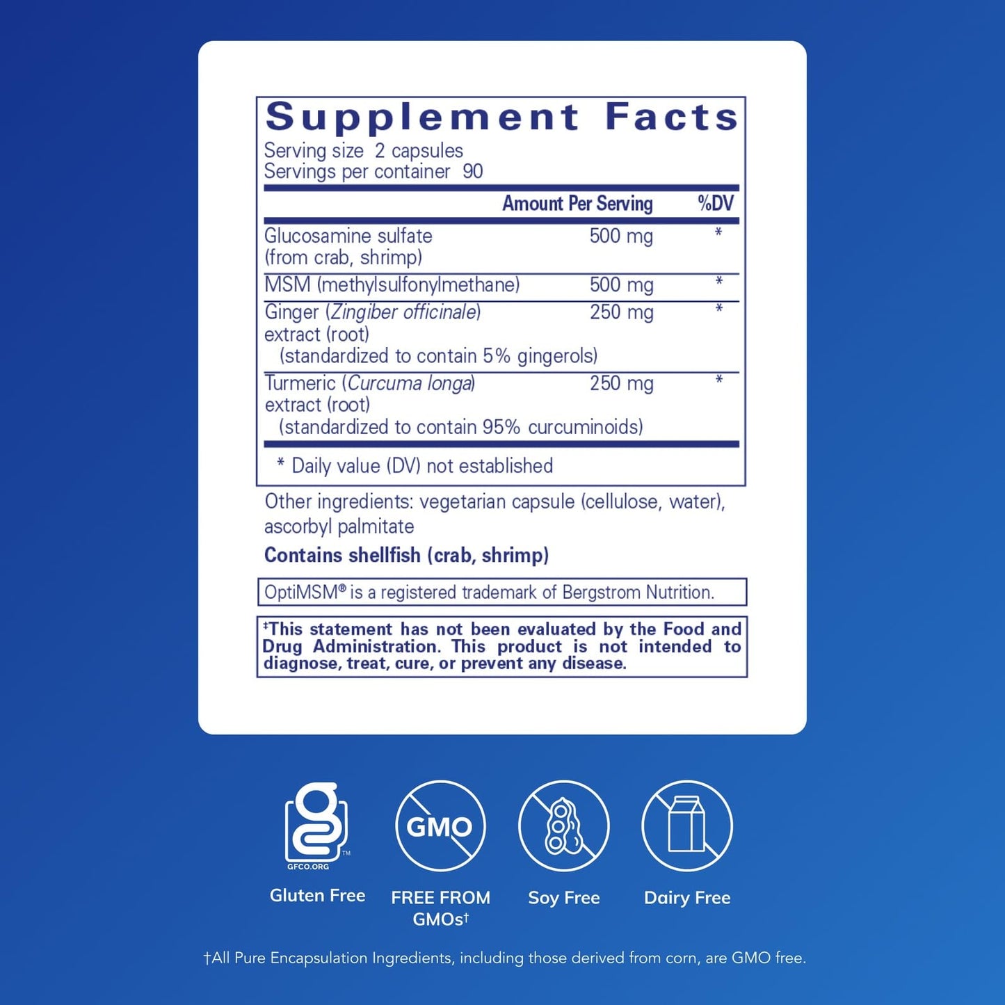 Pure Encapsulations Glucosamine MSM | Joint Support, Cartilage Health, 180 Capsules