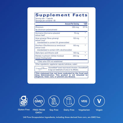 Pure Encapsulations Glucose Support Formula | Hypoallergenic Supplement Supports Healthy Pancreas Function and Carbohydrate Metabolism | 60 Capsules