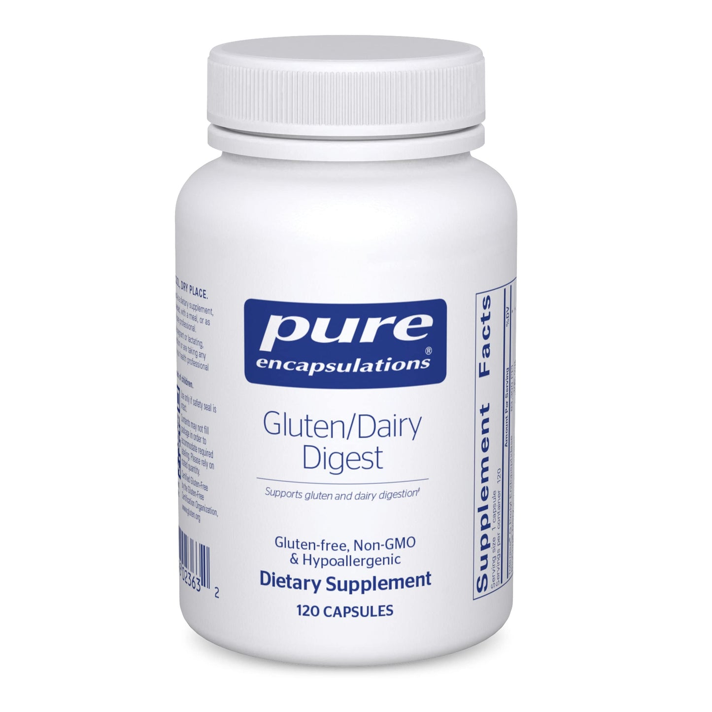 Pure Encapsulations Gluten/Dairy Digest | Enzyme Blend for Gluten & Dairy Digestion | 120 Capsules