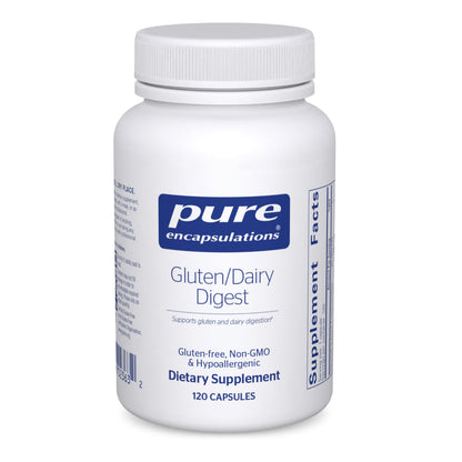 Pure Encapsulations Gluten/Dairy Digest | Enzyme Blend for Gluten & Dairy Digestion | 120 Capsules