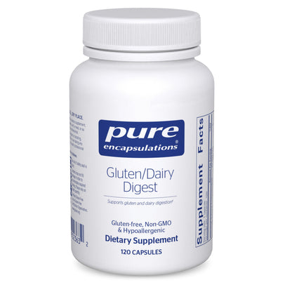 Pure Encapsulations Gluten/Dairy Digest | Enzyme Blend for Gluten & Dairy Digestion | 120 Capsules