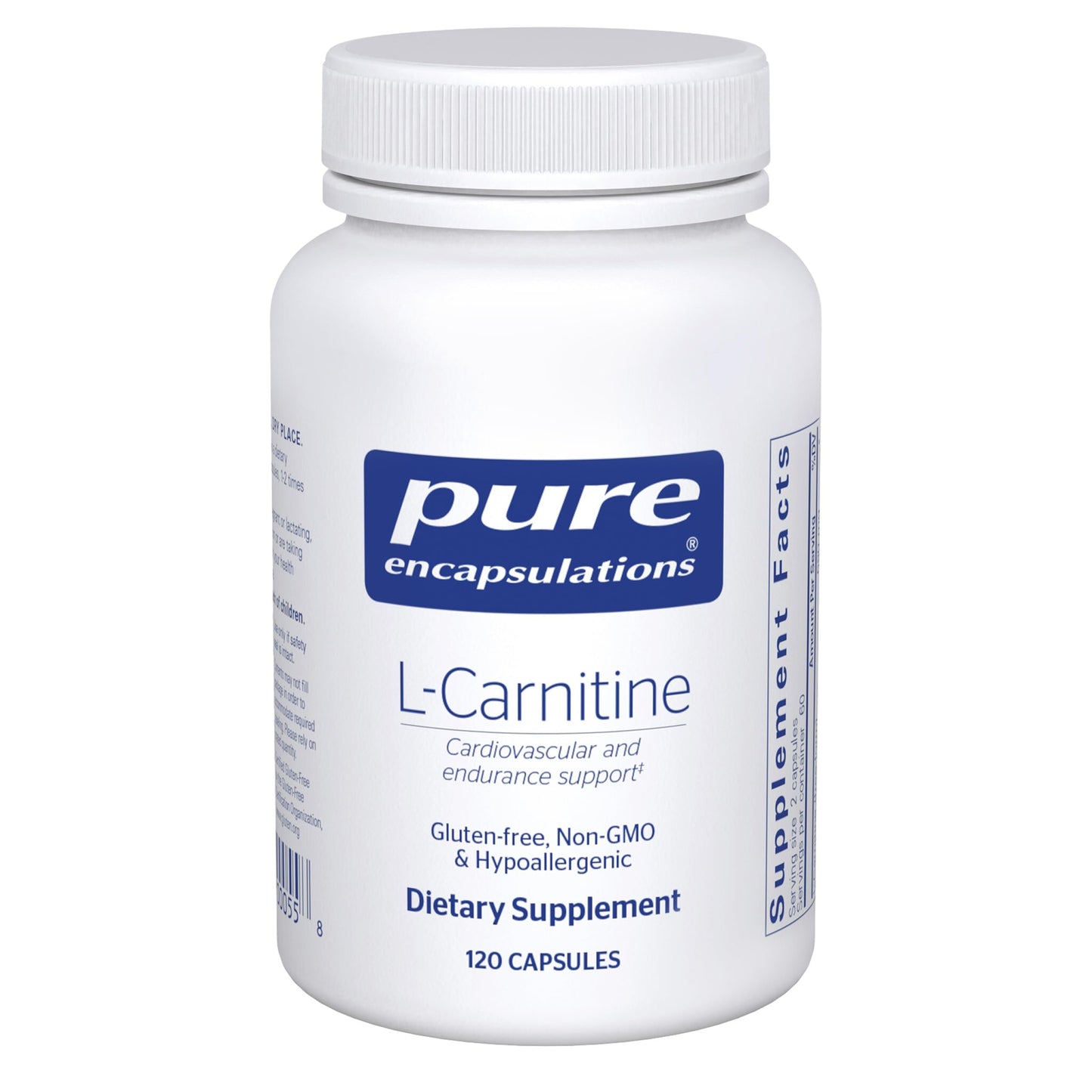 Pure Encapsulations L-Carnitine | Hypoallergenic Cardiovascular & Endurance Support | 120 Capsules