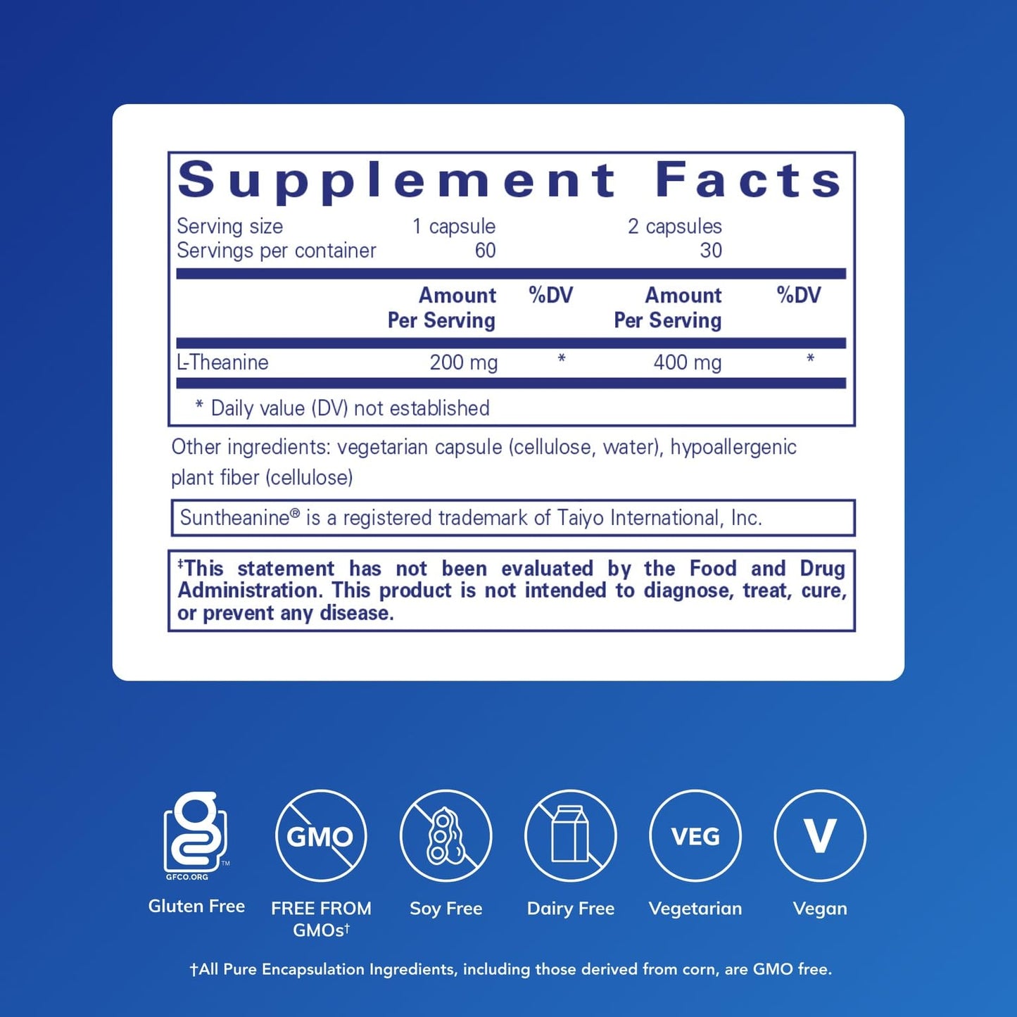 Pure Encapsulations L-Theanine — Relaxation Support Supplement | 60 Capsules