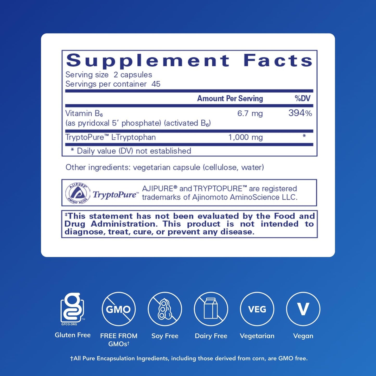 Pure Encapsulations L-Tryptophan | Relaxation, Serotonin Support, PMS & Sleep* | 90 Capsules