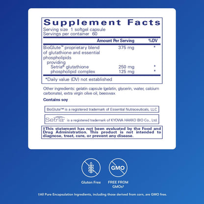 Pure Encapsulations Liposomal Glutathione – Immune Support & Liver Detox* | Setria Glutathione, Non-GMO, 60 Softgels