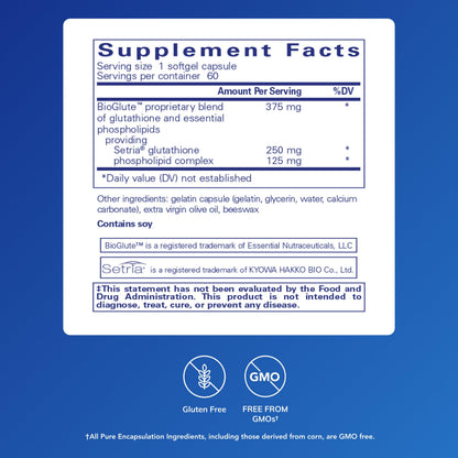 Pure Encapsulations Liposomal Glutathione – Immune Support & Liver Detox* | Setria Glutathione, Non-GMO, 60 Softgels